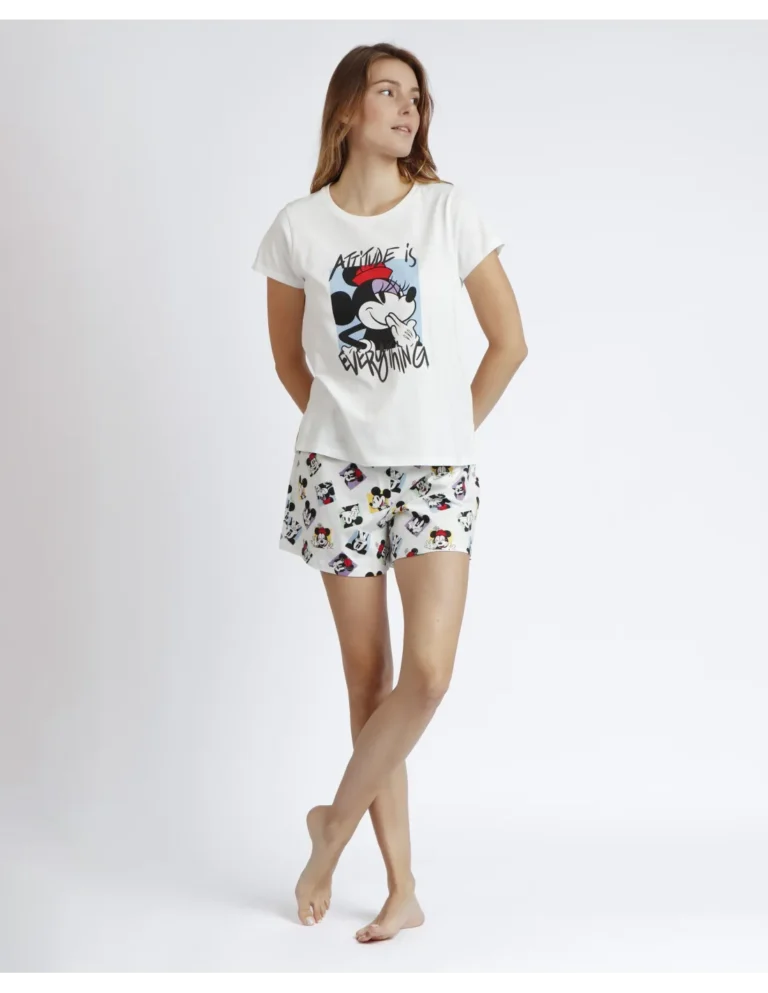 pijama manga corta para mujer crudo