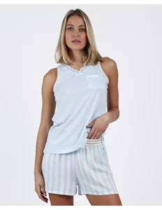 pijama tirantes stripes para mujer azul pijama tirantes stripes para mujer azul