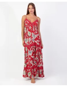 vestido tirantes aurora para mujer rojo vestido tirantes aurora para mujer rojo
